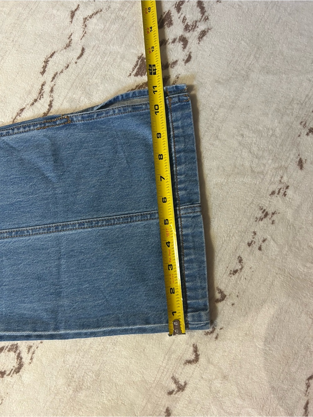 Madewell Size 26 Wide Leg Utility Jeans Side Slit 100% Cotton - Picture 8 of 10
